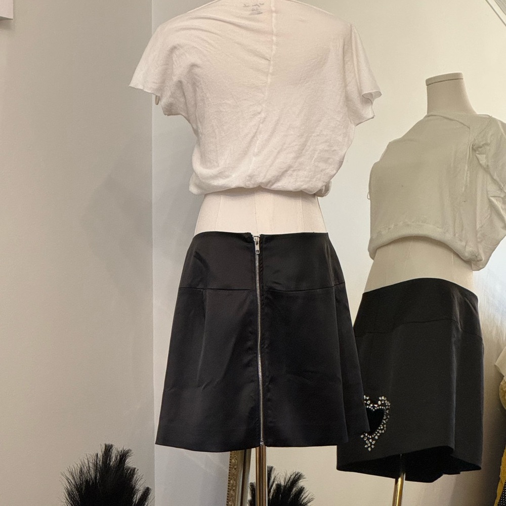 For Love And Lemons Black Skirt with Heart Details - Picture 3 of 4